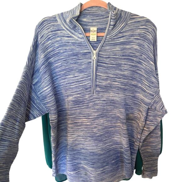 Offline by Aerie Quarter Zip Blue Long Sleeved Pull Over Size Medium - Picture 2 of 3